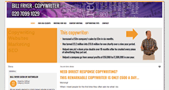 Desktop Screenshot of billfryercopywriter.co.uk